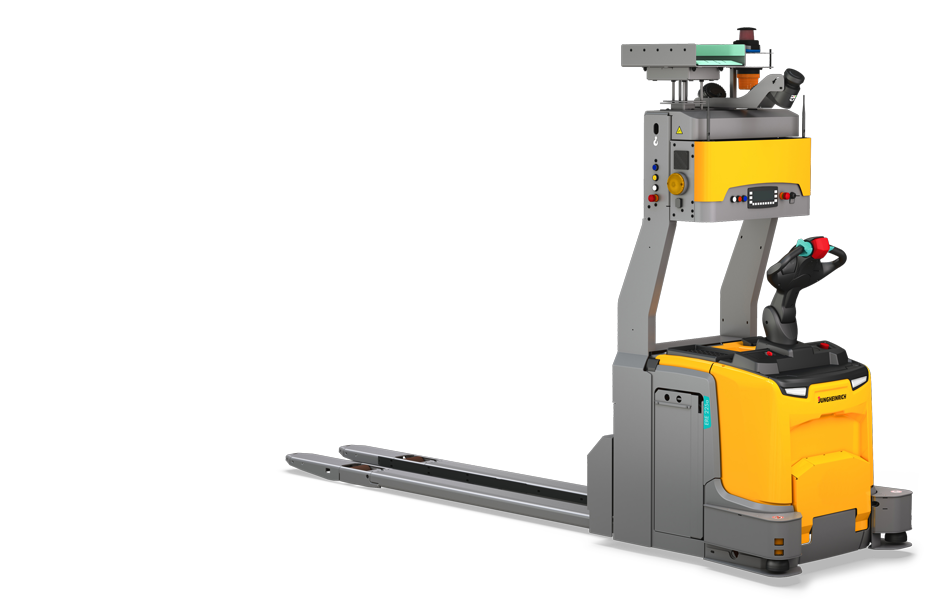 automated towing vehicle profile view - Jungheinrich ezs350