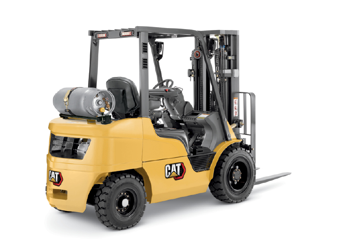 Full View of a CAT Counterbalanced Forklift