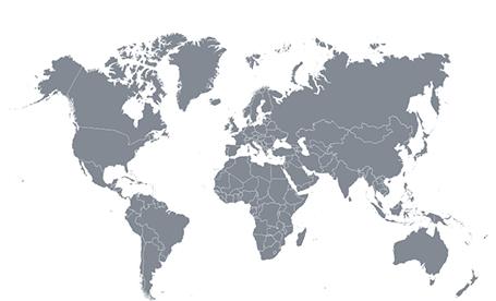 Gray world map 