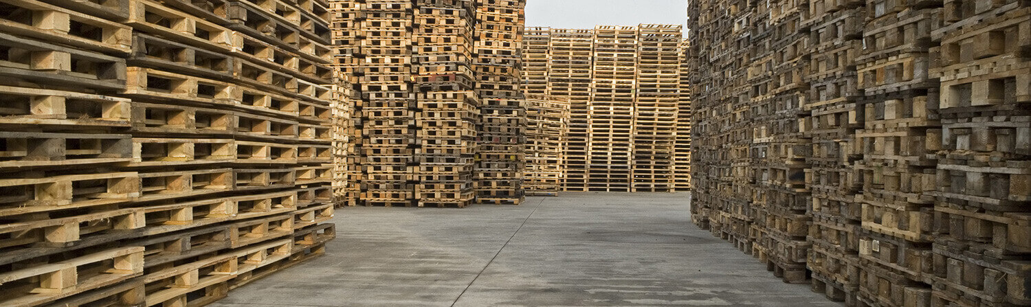 Stacks of pallets