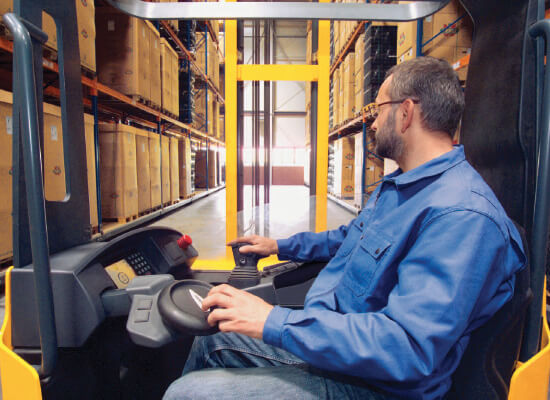 ETV318 reach truck operator