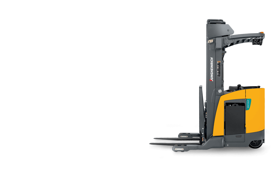 Jungheinrich ETR340 reach truck profile view