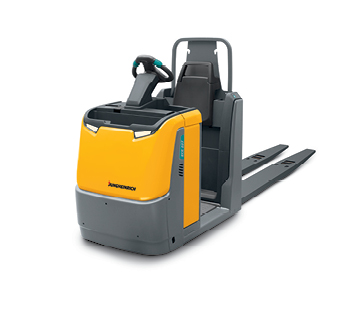 Front View of a Jungheinrich ECE 227 Pallet Truck