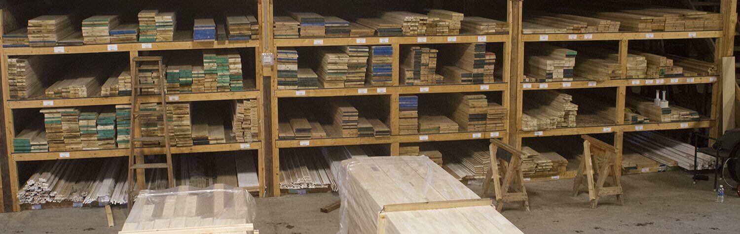 Lumber Material Placed in Racks