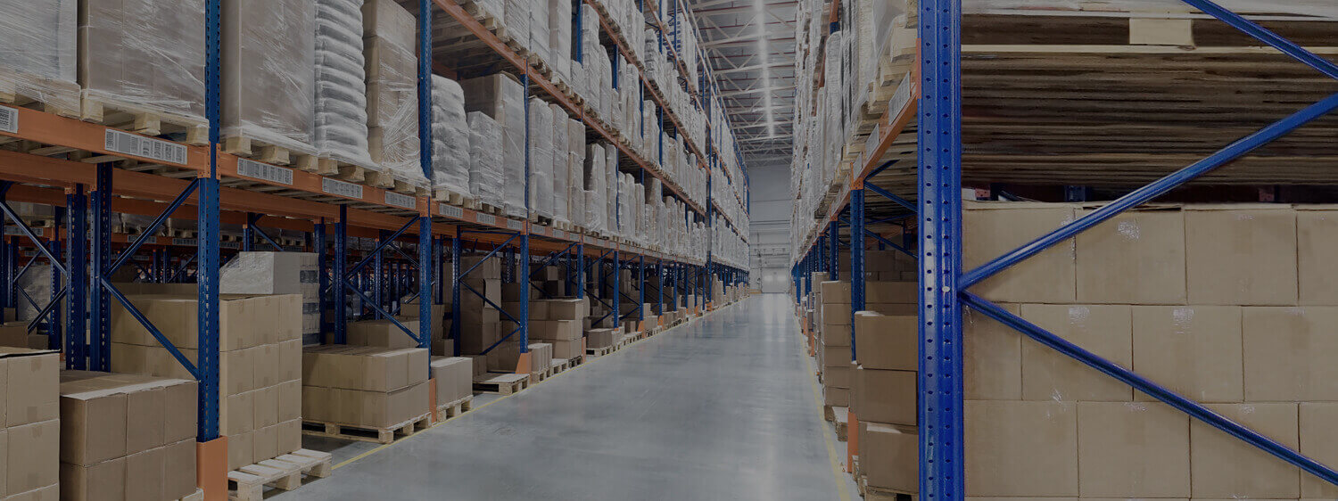 Merchandise Placed on Racks Inside a Warehouse