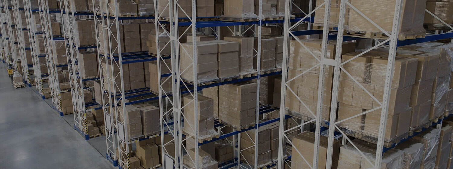 Warehouse full of Packaged Cardboard Boxes