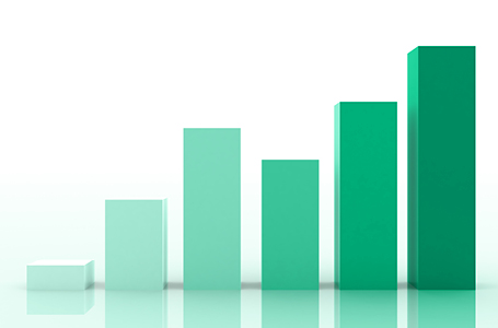 bar chart rising success