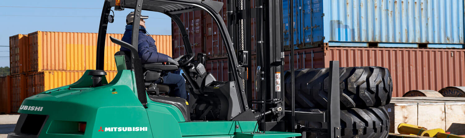 Fleet of Mitsubishi forklift trucks