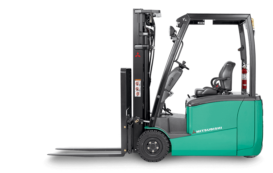 Profile View of a Mitsubishi FB16PNT Forklift