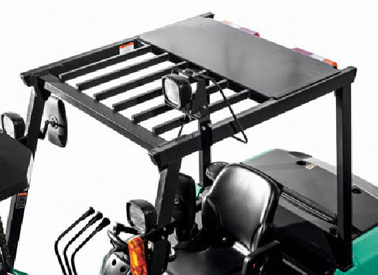 Top view of Mitsubishi pneumatic lift truck overhead guard