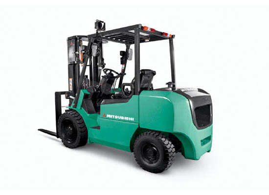 Full view of Mitsubishi pneumatic lift truck