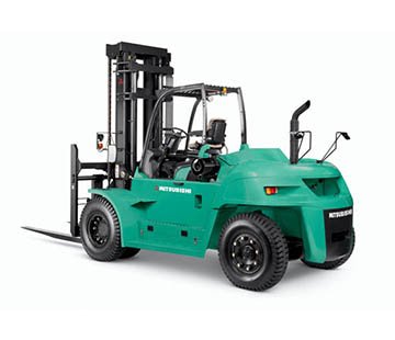 Profile View of a Mitsubishi FD100NM Series Forklift