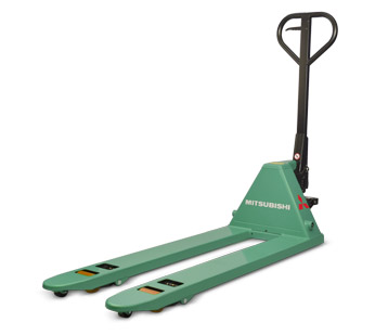 Profile View of a Mitsubishi Hand Pallet Truck