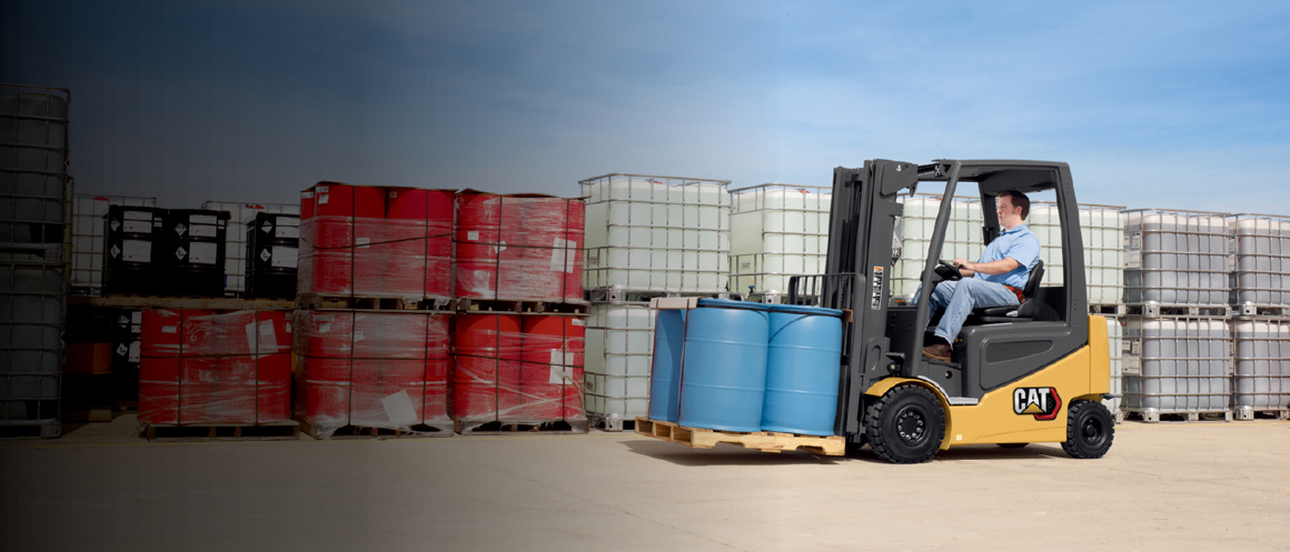 cat electric counterbalance lift truck header