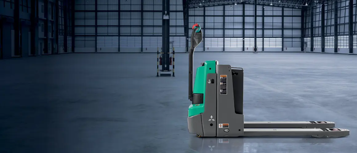 Walkie Rider Pallet Jacks, End Riders & Stackers | Mitsubishi Forklift ...