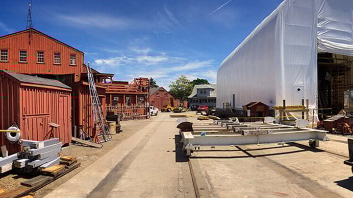 seaport-warehouses-ship-materials-tents