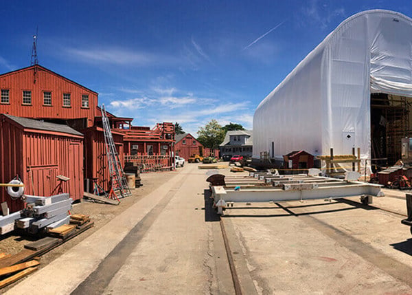 seaport-warehouses-ship-materials-tents