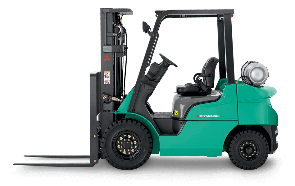 Profile View of a Mitsubishi FG15N Forklift